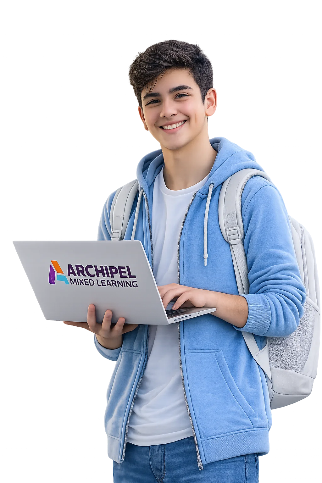 تلميذ يتابع دروسه على منصة أرخبيل